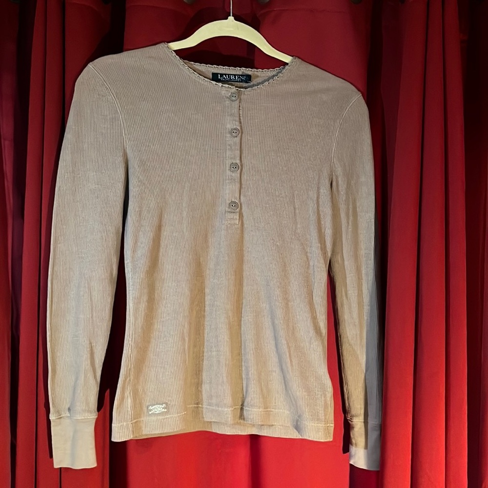 Ralph Lauren brown long sleeve shirt